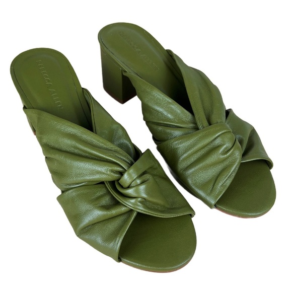 Rebecca Allen Women’s The Twist Olive Heeled Sandal In Size 10M - Picture 1 of 6